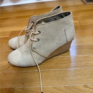 Women's Cream Wedge Shoes